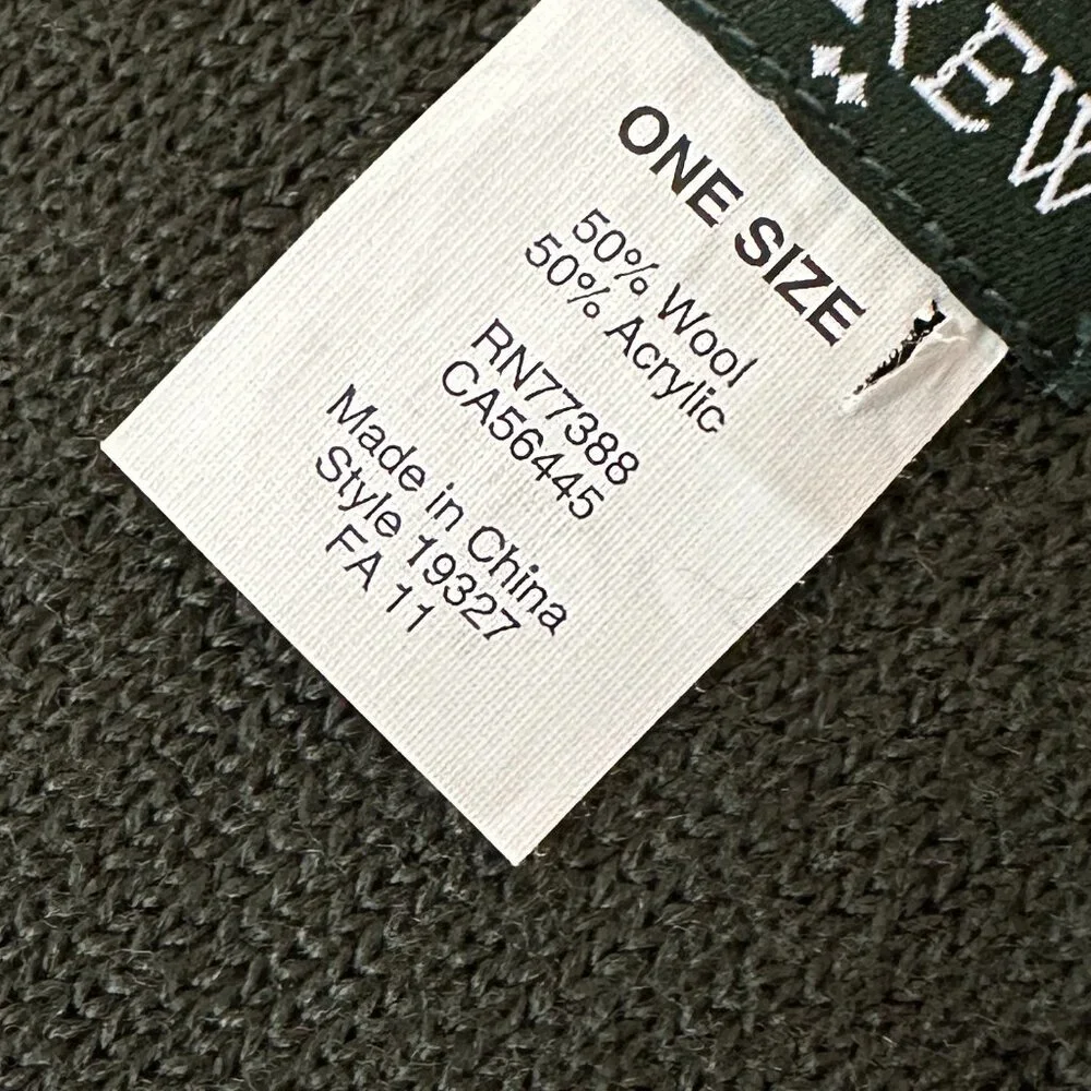 J. Crew Factory Wool Blend Scarf Tan Green Striped